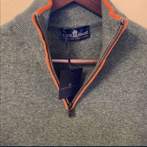 Eredi Pisano Wool Quarter Zip in Olive Green